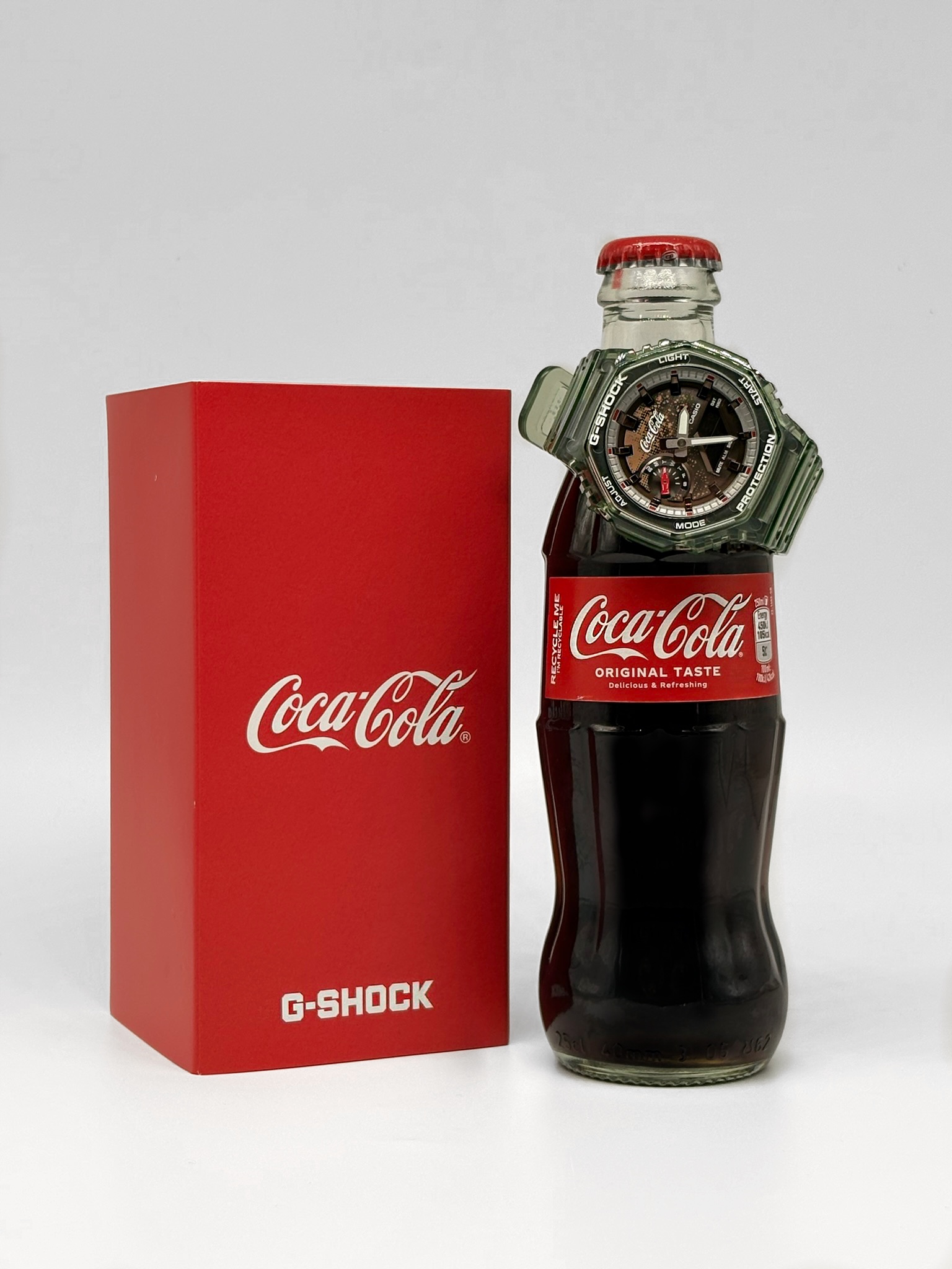 G-SHOCK x Coca-Cola Watch with Coca-Cola Bottles