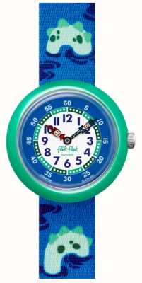 Flik Flak 尼斯湖水怪——令人难以置信的蓝色和绿色手表 FBNP199
