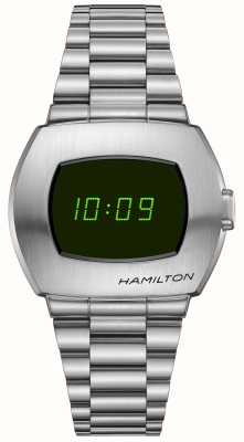 Hamilton 美国经典PSR数字石英（40.8毫米）黑绿显示/不锈钢表链 H52414131