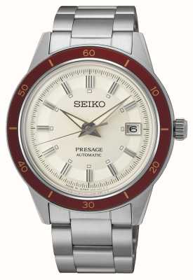 Seiko Presage 风格 60 年代红宝石自动红色表圈腕表 SRPH93J1
