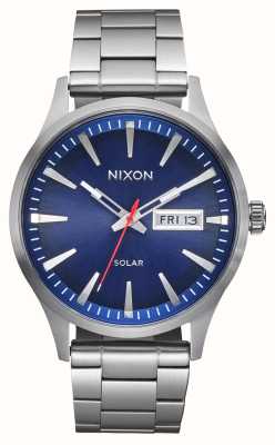 Nixon Sentry 太阳能不锈钢海军蓝太阳纹/银色 A1346-5091-00