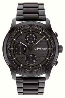 Calvin Klein 男装 |黑色计时表盘|黑色不锈钢手链 25200209