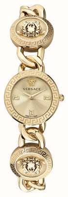 Versace 螺柱图标 |金色表盘|金色 pvd 精钢手链 VE3C00222