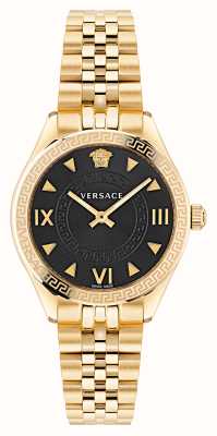 Versace 海伦 |黑色表盘|金色 pvd 精钢手链 VE2S00622