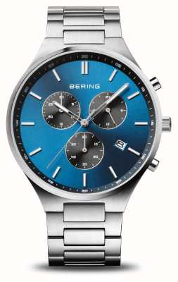 Bering 泰坦计时码表 |蓝色表盘 |钛手链 11743-707