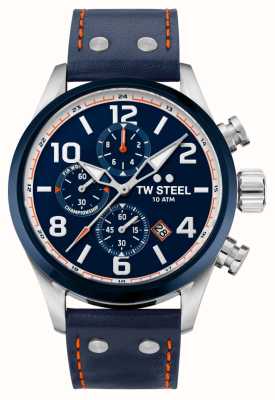 TW Steel 沃兰特 |蓝色计时表盘|蓝色皮革表带 VS90