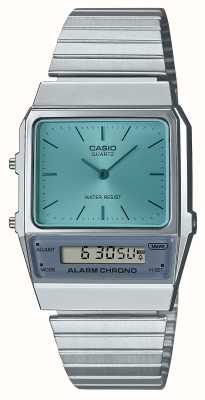 Casio 复古|蓝色表盘|不锈钢手链 AQ-800EC-2A