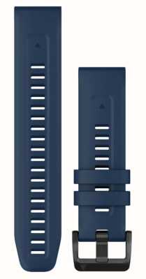 Garmin 仅限 Quickfit® 22 表带 - 船长蓝搭配黑色不锈钢配件 010-13111-31