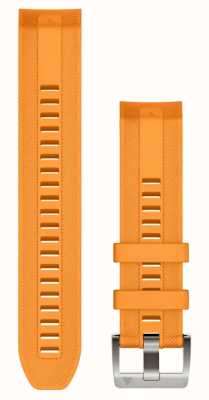 Garmin 仅限 Quickfit® 22 marq 表带 - 火花橙色硅胶表带 010-13225-04