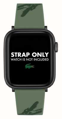 Lacoste Apple 表带（42/44 毫米）鳄鱼纹绿色硅胶 2050018