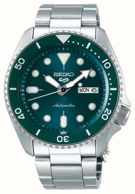 Seiko 5 项运动 |绿色表盘 |不锈钢手链 SRPD61K1