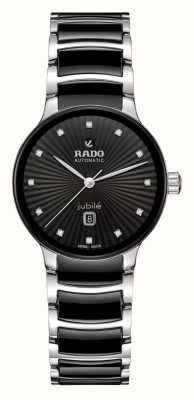RADO Centrix 钻石自动腕表（30.5 毫米）黑色表盘/黑色高科技陶瓷和不锈钢 R30020742