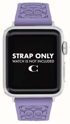 Coach 苹果手表表带（38/40/41mm）紫色硅胶表带 14700195