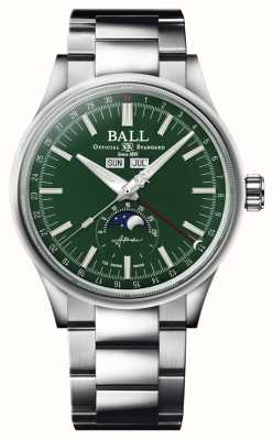 Ball Watch Company 工程师 ii 月历 | 40 毫米 |限量版 |绿色表盘 |不锈钢手链 NM3016C-S1J-GR