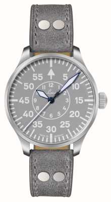 Laco 亚琛格劳自动腕表（39毫米）灰色表盘/灰色皮革表带 862162