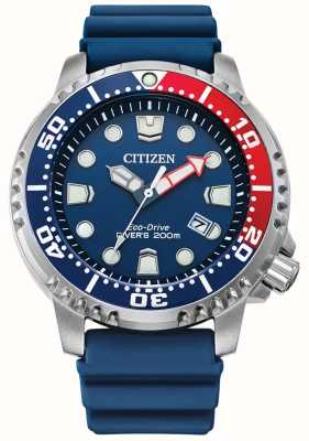 Citizen 男子专业潜水员 |生态驱动 |蓝色表盘|蓝色聚氨酯表带 BN0168-06L