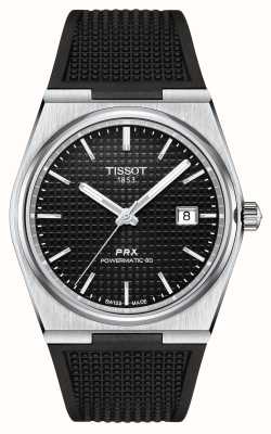 Tissot Prx powermatic 80 (40mm) 黑色表盘/黑色橡胶 T1374071705100