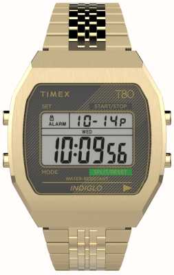 Timex T80 数显金色不锈钢表链 TW2V74300
