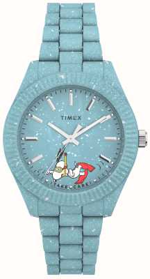Timex 女士沃特伯里海洋 x 花生史努比蓝色表盘 / #tide 蓝色手链 TW2V53200