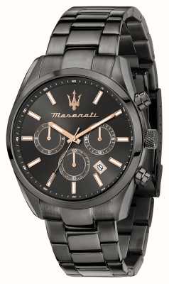 Maserati 男士 attrazione（43 毫米）黑色表盘/黑色不锈钢表链 R8853151001