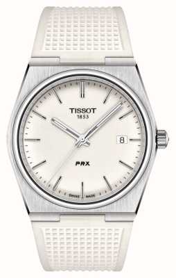 Tissot Prx（40毫米）白色夜光表盘/白色橡胶表带 T1374101701100
