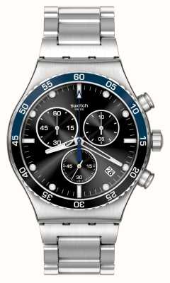 Swatch 深蓝色铁锈黑色表盘/精钢表链 YVS507G