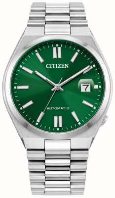 Citizen Tsuyosa 自动上链（40 毫米）太阳纹绿色表盘 / 不锈钢 NJ0150-56X