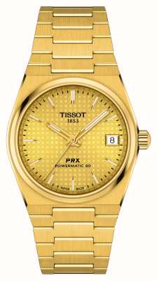 Tissot Prx powermatic 80（35毫米）金质表盘/金质PVD不锈钢 T1372073302100