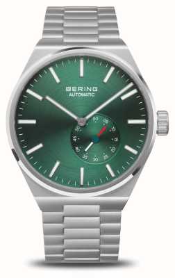 Bering 男士自动腕表（41毫米）绿色表盘/精钢表链 19441-708