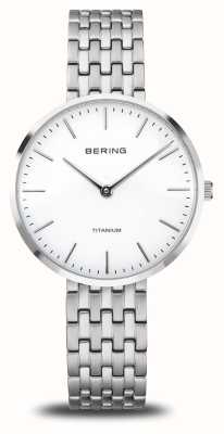 Bering 钛金属（34毫米）白色表盘/钛金属表链 19334-004