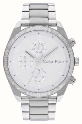 Calvin Klein Impact 男士（44mm）白色表盘/不锈钢表链 25200356