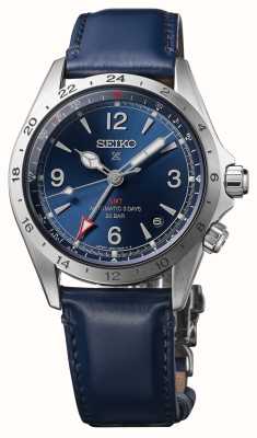 Seiko Prospex alpinist 机械 GMT 蓝色皮革表带 SPB377J1