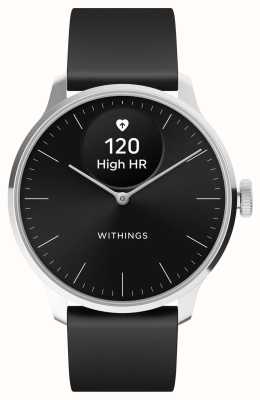 Withings Scanwatch Light - 混合智能手表（37 毫米）黑色表盘/黑色高级运动表带 HWA11-MODEL 5-ALL-INT