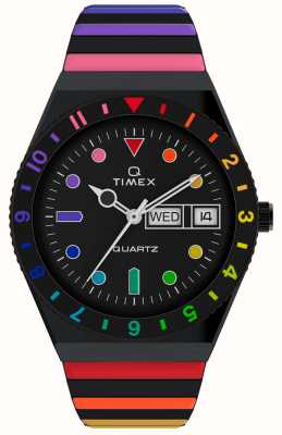 Timex Q timex 彩虹 36 毫米不锈钢伸缩表带腕表 TW2V65900