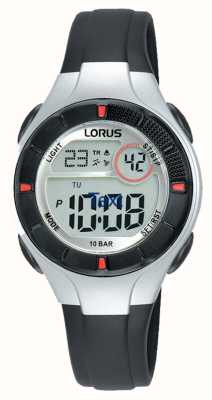 Lorus 儿童数字多功能100m（31mm）数字表盘/黑色pu表带 R2339PX9