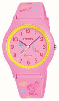 Lorus 儿童款海底100m（34mm）粉色表盘/粉色硅胶 RRX49HX9