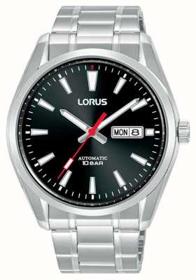 Lorus 经典自动星期/日期 100m（42.5mm）黑色太阳纹表盘/不锈钢 RL451BX9