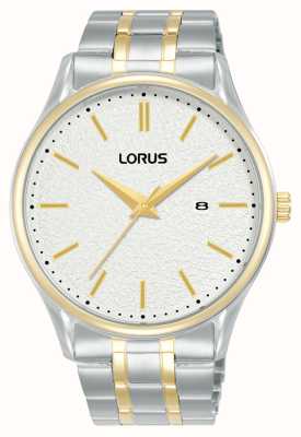Lorus 经典日期（42毫米）白色表盘/双色不锈钢 RH932QX9
