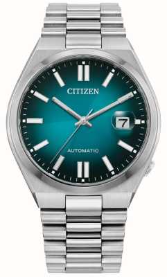 Citizen Tsoyusa 自动 (40 毫米) 渐变太阳纹蓝色表盘/不锈钢表链 NJ0151-88X