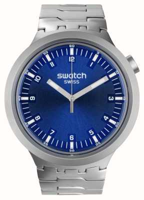 Swatch 大大胆讽刺靛蓝小时（47毫米）海军蓝色表盘/不锈钢 SB07S102G