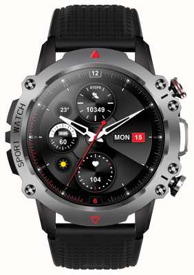 STORM S-hero 钛金属智能手表（47 毫米）数字表盘/黑色硅胶表带 47535/TI