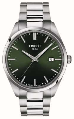 Tissot 男士pr 100（40mm）绿色表盘/不锈钢表链 T1504101109100