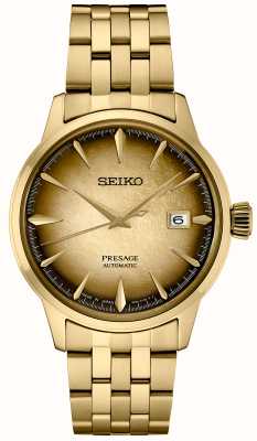 Seiko 预示“一半一半”鸡尾酒时间（40.5毫米）金质表盘/金色不锈钢表链 SRPK48J1