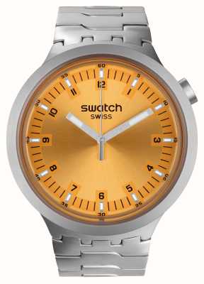 Swatch 大大胆讽刺琥珀光泽（47毫米）琥珀色表盘/不锈钢 SB07S103G