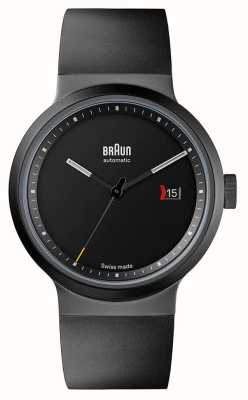 Braun BN0279 瑞士制造自动腕表 - 限量版（40毫米）黑色表盘/黑色橡胶表带 BN0279BKGNG