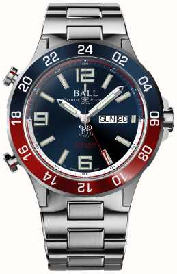 Ball Watch Company Roadmaster Marine GMT（42 毫米）蓝色表盘/钛金属和不锈钢表链 DG3222A-S1CJ-BE