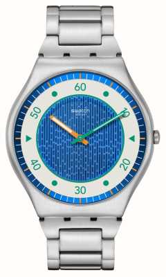 Swatch 泼舞（42毫米）蓝色表盘/精钢表链 SS07S143G