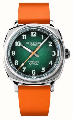 Duckworth Prestex Verimatic （39 毫米）绿色 fumé 表盘/橙色橡胶 D891-04-OR