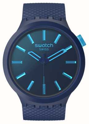 Swatch 靛蓝色夜光（47 毫米）蓝色表盘 / 蓝色生物源表带 SB05N113