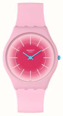 Swatch 亮粉色（34毫米）粉色表盘/粉色硅胶表带 SS08P110